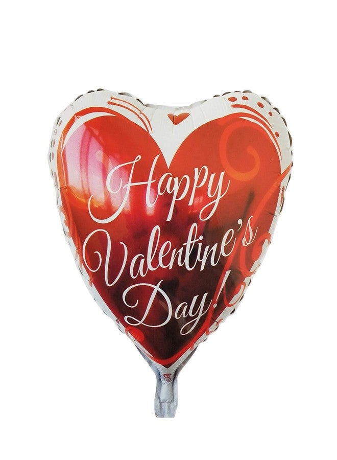 Salvus APP SOLUTIONS 17 Inch Heart Shape Valentine Foil Balloon - Red “Happy Valentine’s Day” Balloon for Romantic Decoration & Surprise Gift | Valentine Decor for Girlfriend & Boyfriend (Pack of 1) - Image 1
